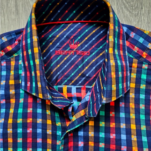 Bertigo Men’s Multicolor long sleeves Shirt - Picture 3 of 10